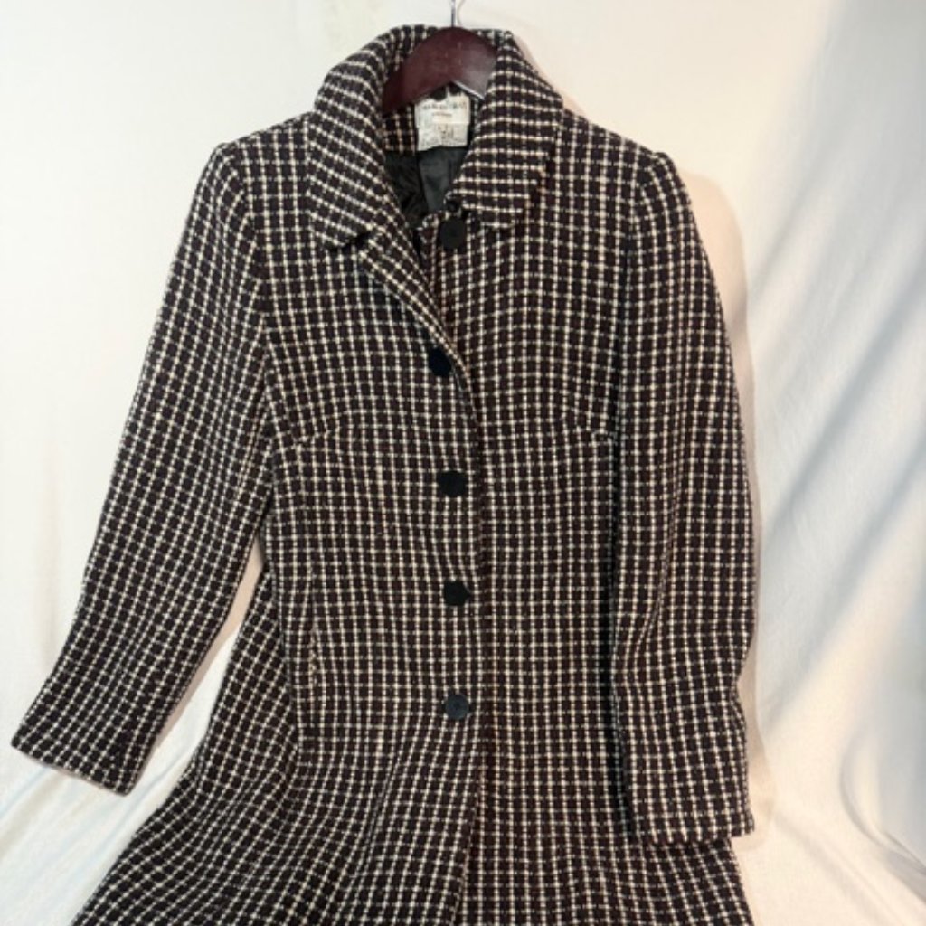 Vintage Wool Coat Women’s L Made England Charles Gray